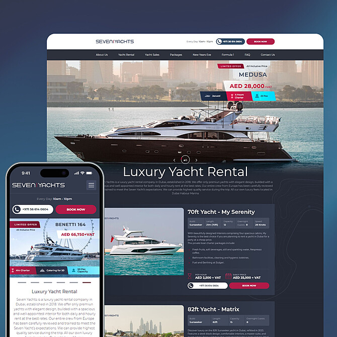 Аренда премиум яхт «Seven Yachts»